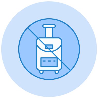 bagaj ikonu vektör illüstrasyonu yok