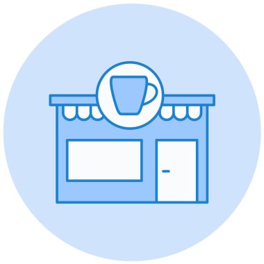 Kahve dükkanı. Basit tasarım