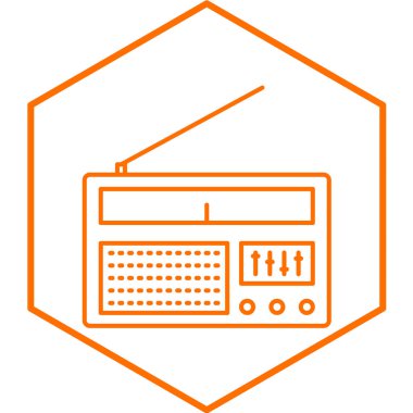 Modern radyo simgesinin vektör illüstrasyonu