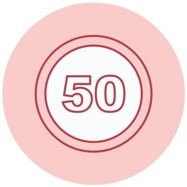 Bir hız limitinin vektör simgesi tasarımı 50
