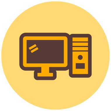 Bilgisayar. Web simgesi basit illüstrasyon