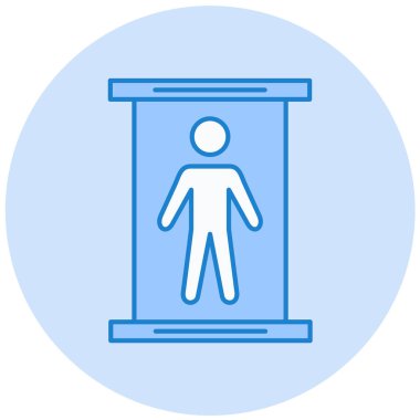 Avatar Adam simgesi. Ana hatlarıyla erkek vektör illüstrasyonu. izole kontur sembolü.