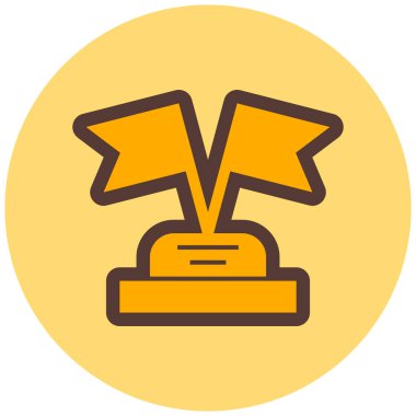 Kupa. Web simgesi basit illüstrasyon