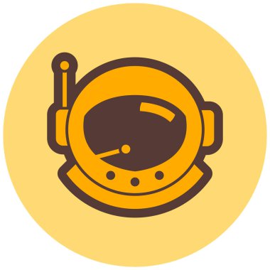 Astronot. Web simgesi basit illüstrasyon