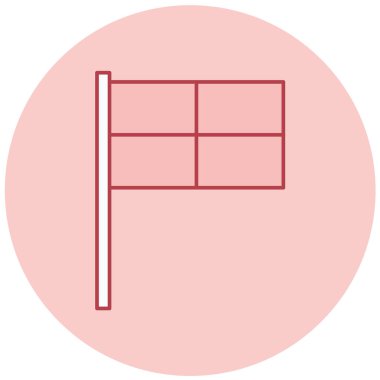 Bayrak. Web simgesi vektör illüstrasyonu