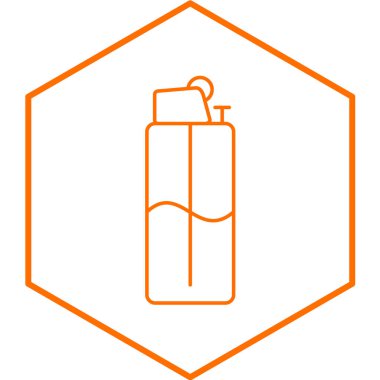 turuncu ışık simgesi beyaz arkaplanda izole edildi. Soda su sembolü. vektör illüstrasyonu