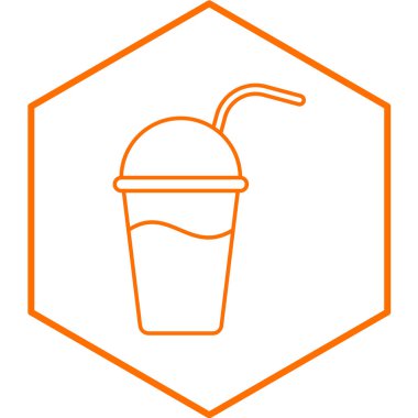 Kokteyl ikonu. Web için basit içki vektör simgeleri çizimi