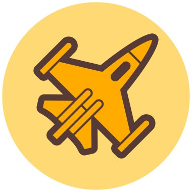 jet simgesi, vektör illüstrasyonu basit tasarım