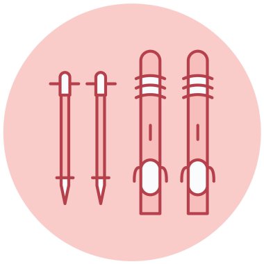 Kayak simgesi, basit tasarım vektör çizimi