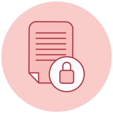 Güvenli Dosya. Basit illüstrasyon