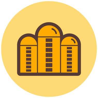 Bina. Web simgesi basit illüstrasyon