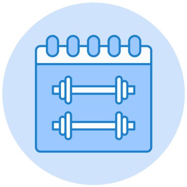 Modern spor salonu ikonunun vektör illüstrasyonu