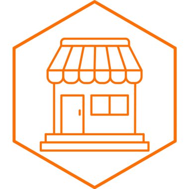 Mağaza simgesinin vektör illüstrasyonu