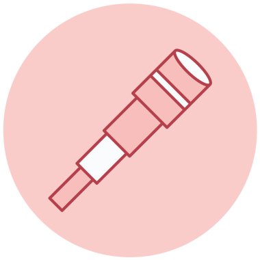 Teleskop. Web simgesi basit illüstrasyon