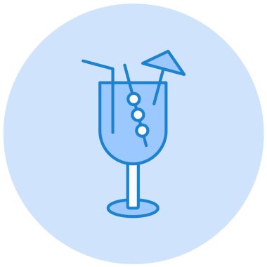 Kokteyl. Web simgesi basit illüstrasyon