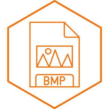 BMP dosya basit simgesi, vektör illüstrasyonu