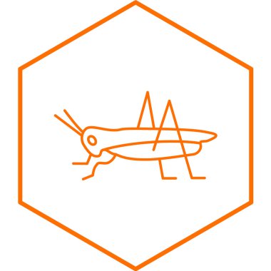 çekirge simgesi, vektör illüstrasyonu