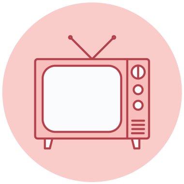 Televizyon. Web simgesi basit illüstrasyon