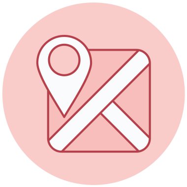 konum. Web simgesi basit illüstrasyon