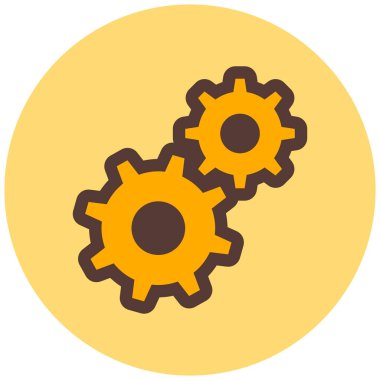 Dişliler. Web simgesi basit illüstrasyon