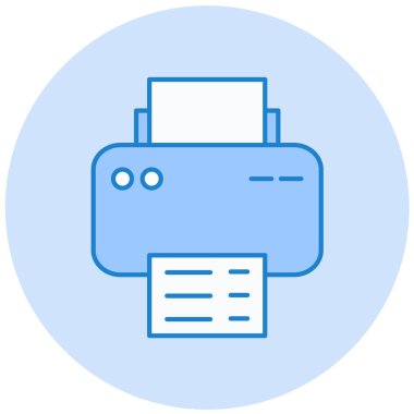 Yazıcı. Web simgesi basit illüstrasyon