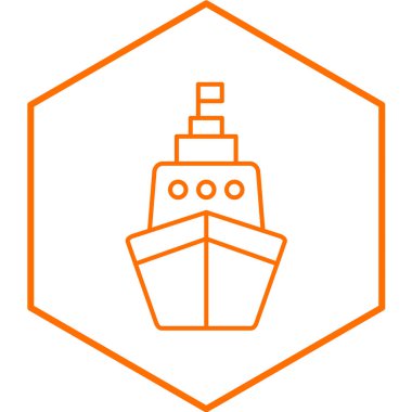 Gemi simgesi vektör illüstrasyonu