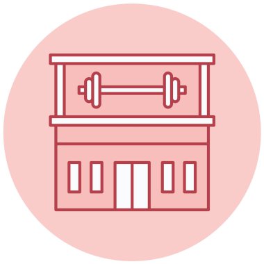 spor salonu simge vektör çizim