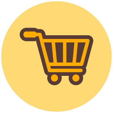 Alışveriş arabası. Basit resimleme