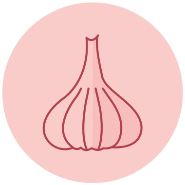 Sarımsak ikonu vektör illüstrasyonu