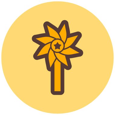 Çiçek. Web simgesi basit illüstrasyon