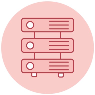 Sunucu. Web simgesi basit illüstrasyon