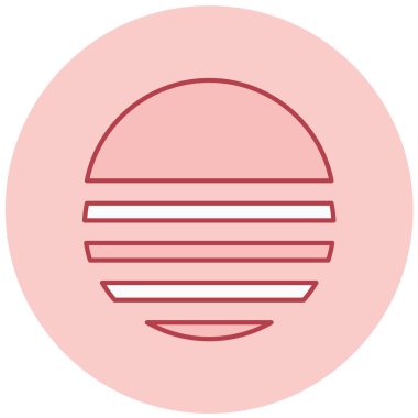 Hamburger. Web simgesi basit illüstrasyon