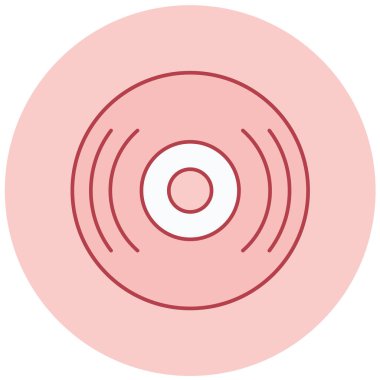 CD mi? Web simgesi basit illüstrasyon