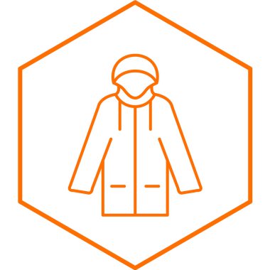 Yağmurluk simgesi. vektör illüstrasyonu