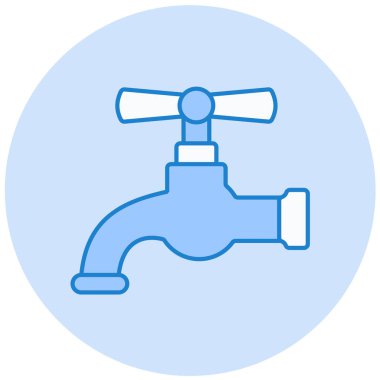 Su musluğu. Basit resimleme