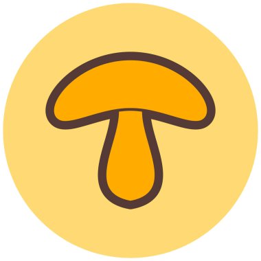 Mantar. Web simgesi basit illüstrasyon