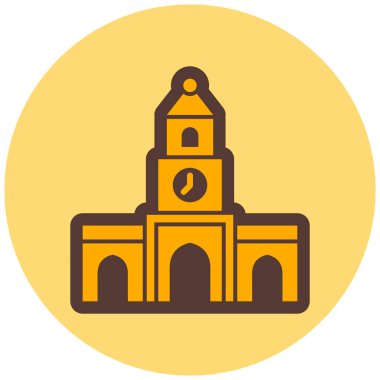 Kiliseye. Web simgesi basit illüstrasyon