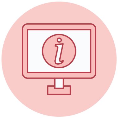 Bilgi düz vektör simgesi