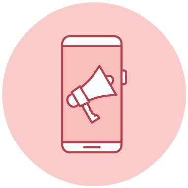 Cep telefonu. Web simgesi basit illüstrasyon