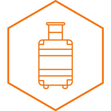 Seyahat çantası ikonu. Web tasarımı için bagaj taşıyıcı simgelerinin basit çizimi