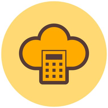 Bulut. Web simgesi basit illüstrasyon