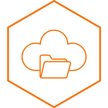 Bulut Dizini basit simgesi, vektör illüstrasyonu