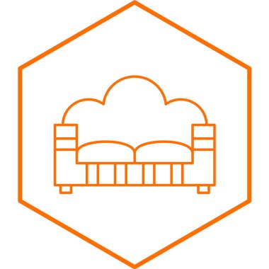 kanepe ikonu vektör illüstrasyonu