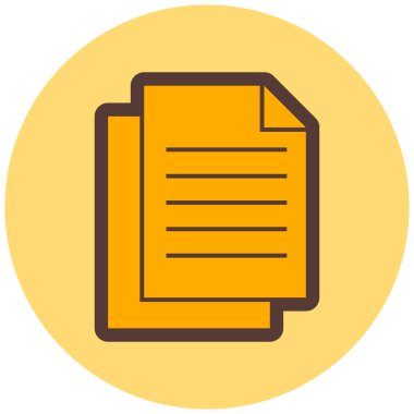 Belge. Web simgesi basit illüstrasyon