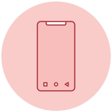 Cep telefonu simgesi, vektör illüstrasyonu