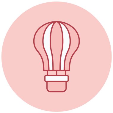 sıcak hava balonu simgesi, vektör illüstrasyonu