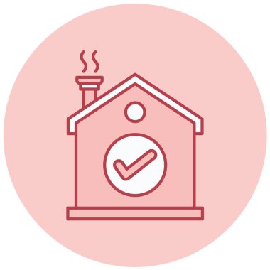 Ev. Web simgesi basit illüstrasyon