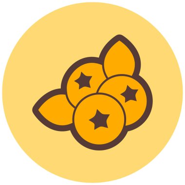 Böğürtlen Web simgesi vektör illüstrasyonu