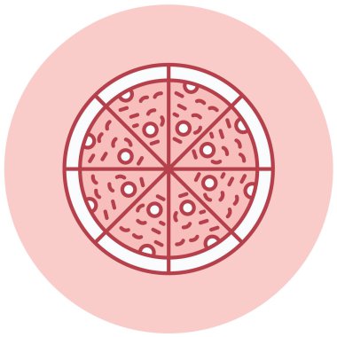 pizza. Web simgesi basit illüstrasyon