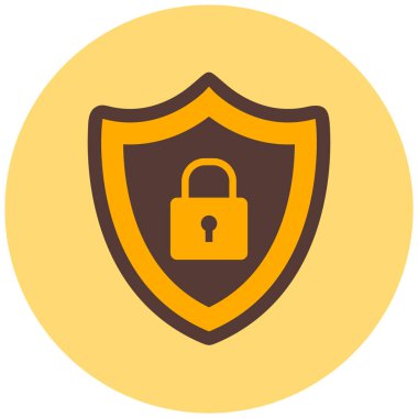 Kalkan. Web simgesi basit illüstrasyon